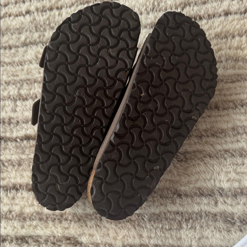 Birkenstock Taupe Double Strap Sandals - Picture 3 of 4